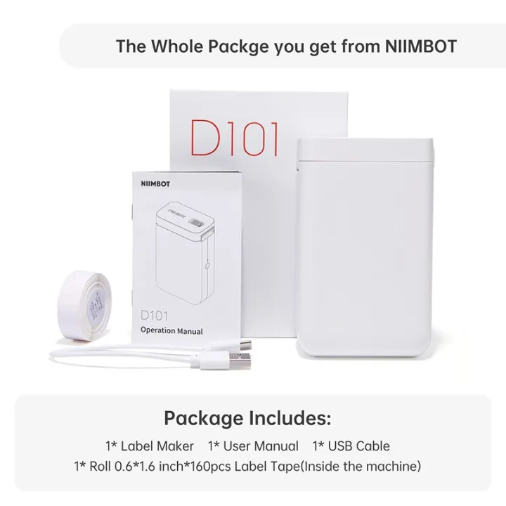 niimbot-กระเป๋าแบบพกพา-d101เครื่องพิมพ์ฉลากไร้สายขนาดเล็กเครื่องพิมพ์ฉลากไร้หมึกสำหรับแท็บเล็ตโทรได้ออฟฟิศบ้านองค์กร-d11-plus