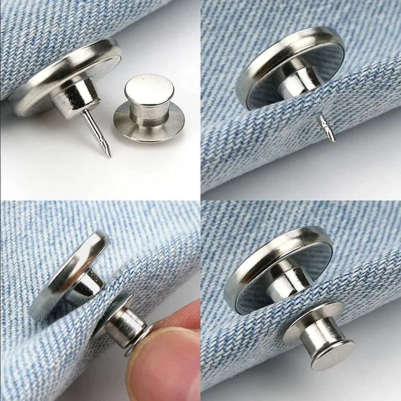 25pcs Jeans Buttons, 17mm Durable Metal Jeans Button Replacement Removable  Buttons Pins, Easy Adjustable Detachable Buttons