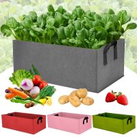 【hot】 Felt Rectangle Planting Pot Outdoor Garden with Handle Vegetable