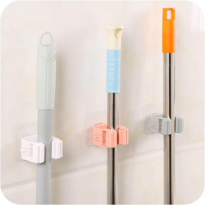 1pcs-non-marking-mop-hook-free-punching-fashion-hit-color-broom-holder-mop-entrainment-hook-mop-holder