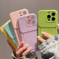 ฝาหลังซิลิโคนนิ่มกันกระแทกสำหรับ iPhone 13 14 11 12 Pro Max กระเป๋าใส่ครีมเคสโทรศัพท์สีลูกกวาด