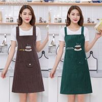 ₪卐❉ Kitchen Apron Unisex Cotton Hand Wipe Mens Household Kitchen Apron Large Pocket Waterproof and Oil-proof Female Baking Clothing