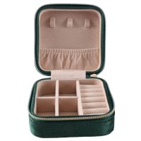 Plush Velvet Travel Jewelry Box Organizer Jewelry Travel Organizer Small Jewelry Box for Women Earring Case