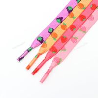 【HOT】✆☋✓ 1Pair Fruit Shoelaces for Sneakers Fabric Flat Shoe laces Fashion Strawberry Shoelace Elastic Laces Shoes Strings