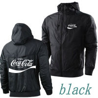 Ready Stock Coca Cola เสื้อแจ็คเก็ตกันลมกันน้ําสําหรับผู้ชายและผู้หญิง