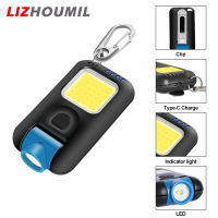 LIZHOUMIL ไฟฉายพวงกุญแจ Led ขนาดเล็ก,ไฟฉาย Usb อเนกประสงค์สามารถชาร์จไฟได้ทำงานกลางแจ้งไฟฉุกเฉินสำหรับตั้งแคมป์