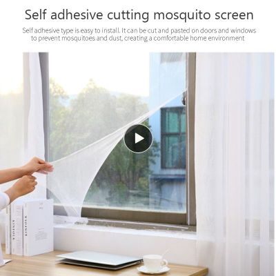 【LZ】✾  Inset 150x200cm Room Mosquito Anti Window Kitchen Insect Nets Door Indoor Bug Flying Mesh Protector Curtains Adhesive Screen Net