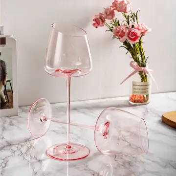 Retro Crystal Glass Champagne Wine Glass High Value Medieval Cup Flower  Light Luxury Gradient Color Home