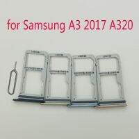 เหมาะสำหรับ Samsung Galaxy A3 2017 A320 A320F A320Y ของแท้กรอบโทรศัพท์ใหม่อะแดปเตอร์ถาดใส่ซิมช่องเสียบที่ใส่ถาดไมโครการ์ด SD + เครื่องมือ