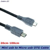 ไมโคร Usb กับ Mini Usb สายเคเบิล Otg ตัวผู้ไปยังอะแดปเตอร์แปลงเพศชายสายชาร์จข้อมูล Mini 5-Pin อุปกรณ์เสริม Usb