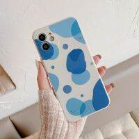 ☃☞◐ NOHON Watercolor halo Original Case For IPHONE 13 12 11 PRO MAX MINI XS XR 8 PLUS SE 2020 7 6S Liquid Silicone Phone Shell