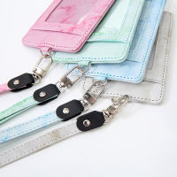 Uni Card Holder Wallet Card Cover Bag Business Pocket Student Slim Bus ID Credit Card Money Holder Wallet with Neck String