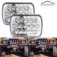 Sxma 7X6 5x 7ไฟหน้ารถมอเตอร์ไซค์แบบ Led คริสตัลปิดผนึกใสคู่ไฟนำทางติดศีรษะสูง/ต่ำผนึกลำแสงไฟหน้าสำหรับเปลี่ยนงาน Led 2ชิ้น