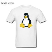 Natural Cotton Black Footed Penguin Linux Funny T For Men Shubuzhi Men Cotton Tshirt Tees