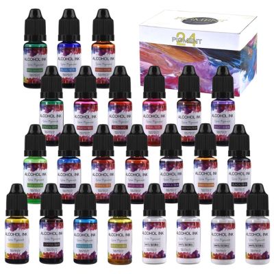 1 Set Art Ink Alcohol Resin Pigment Set Liquid Colorant Dye Ink Diffusion For UV Epoxy Resin DIY Jewelry Making Handmade