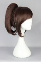 Your Style Short Brown Synthetic Claw Clip Fake Hair Ponytails Cosplay Wigs Women Natural Hair Wigs High Temperature Fiber