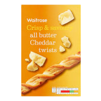 Waitrose เวทโทรส ขนมเกลียวกรอบ รสชีส All Butter Cheddar Twist ขนาด 125g.