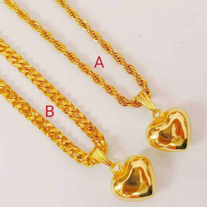 Necklace SET Rantai Leher Emas Korea Bangkok GOLD PLATED | Lazada