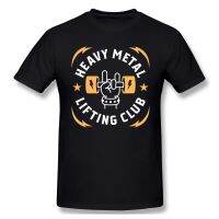 ผู้ชายเพาะกายสูบน้ำ GYM กล้ามเนื้อการฝึกอบรม Crossfit เสื้อยืดสีดำ Heavy Metal Lifting Club คลาสสิกผ้าฝ้าย Tees Harajuku