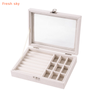 Fresh sky กล่องจัดเก็บเครื่องประดับแบบพกพาสำหรับเดินทางที่เก็บเครื่องประดับแฟชั่น