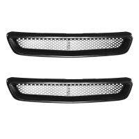 2X ABS สีดำรถกันชนหน้า Hood Grill Grille สำหรับ Honda Civic EK CX DX EX HX LX ประเภท R 1996 1997 1998