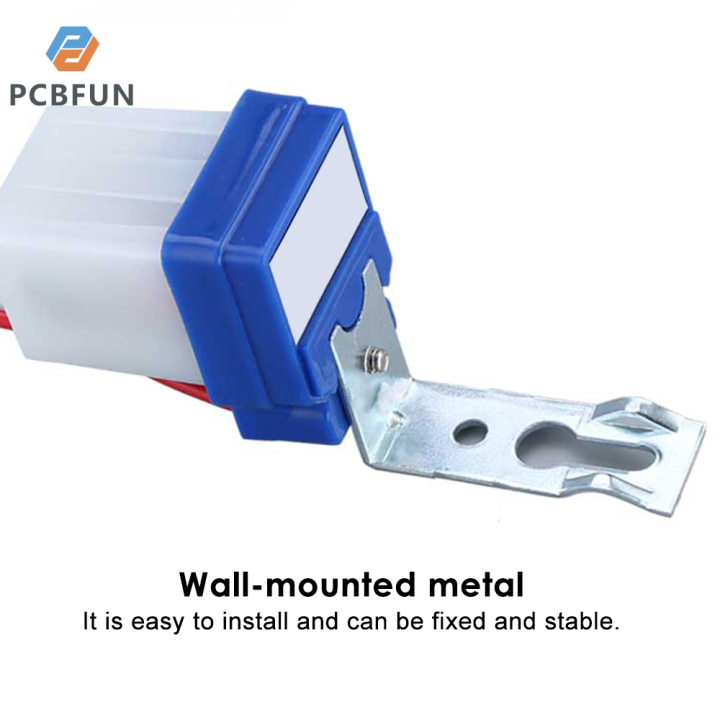pcbfun-as-10โฟโตเซลล์สวิตช์ควบคุมไฟถนนอัตโนมัติสวิตช์ไฟระบบเซ็นเซอร์110v-เซ็นเซอร์ไวแสงกันน้ำกลางแจ้ง