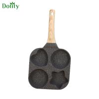 Dolity Nonstick กระทะทอดไข่4หลุมกระทะทำไข่เจียวกระทะทอดไข่สำหรับอบสเต็กเบอร์เกอร์