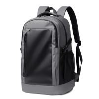 Casual Zipper Mens Backpack Large Capacity School Backpack for Teenager Bussiness 15.6 " Laptop Bags 3 pockets Black Travel Bag