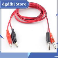 Dgdfhj Shop 1 Pair Alligator Clip to AV 4mm Banana Plug Electrical Clamp Test Cable Lead Connectors for Multimeter Test Leads