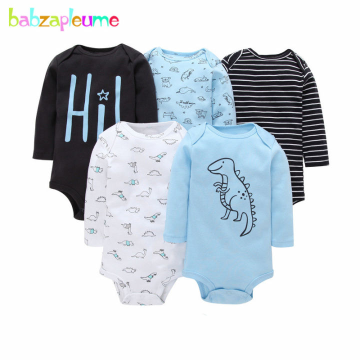 5piecespring-summer-newborn-clothing-sets-baby-bodysuits-cartoon-cute-girls-outfit-cotton-long-sleeve-infant-boy-clothes-bc1241