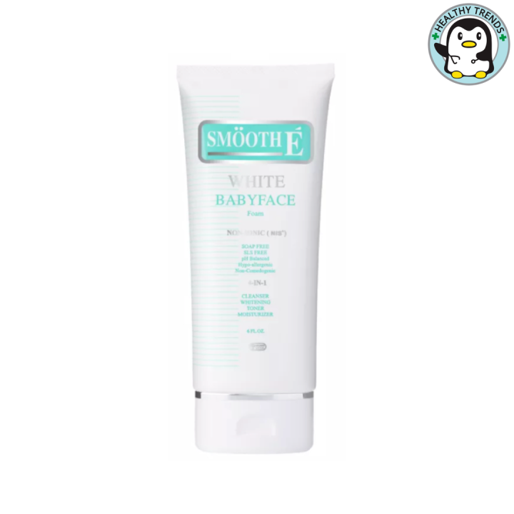 hhtt-smooth-e-white-babyface-foam-โฟมล้างหน้า-สมูทอี-ไวท์-เบบี้เฟซ-ขนาด-4-oz-และ-6-oz-โฟมไม่มีฟอง-hhtt