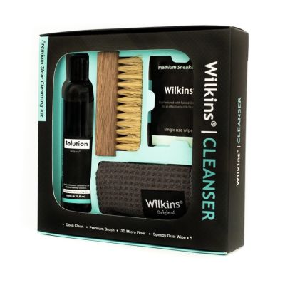 spot ♢ครบชุดทำความสะอาดรองเท้า Wilkins Shoe Cleansing Kit (ครบชุด 1 กล่องมีทั้งหมด 8 ชิ้น)✹
