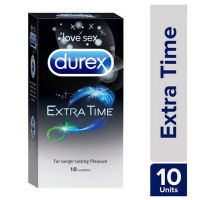 Durex EXTRA TIME CONDOM ถุงยางอนามัยผิวเรียบ ขนาด 53มม. 1กล่องมี 10ชิ้น พร้อมส่ง