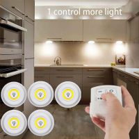 3W Smart Wireless Cob Under Cabinet Light  LED Remote Control Dimmable Wardrobe Night Lamp Home Bedroom Kitchen Nightlight Ceiling Lights