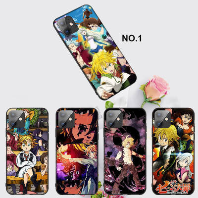 Casing หรับ iPhone 11 12 Mini X Xs XR Pro Max 6+ 6s+ 7+ 8+ 6 7 8 Plus 5 5s SE 2020 EL110 The Seven Deadly Sins Anime Pattern Phone เคสโทรศัพท์ อ่อนนุ่ม TPU Black ปก