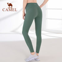 Camel ผู้หญิงถุงน่องบางๆวิ่งออกกำลังกายกางเกงเอวสูง Leggings