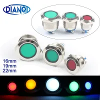 16/19/22mm Metal LED Warning indicator light Waterproof Signal Lamp Pilot 3-6V 12-24V 110-220V red blue Screw terminal