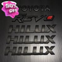 1 ชุด (5 ชิ้น) ป้ายโลโก้ สติ๊กเกอร์ 3D แต่งรอบคัน สำหรับ Toyota Hilux REVO โตโยต้า ไฮลักซ์ รีโว่ สีดำด้าน #โลโก้รถ  #โลโก้รถยนต์  #สติ๊กเกอร์รถ #Logo  #โลโก้