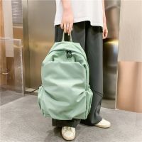 School Bags For Teenager Girls Solid Color Casual Backpack High Capacity Women Large Travel Bagpack