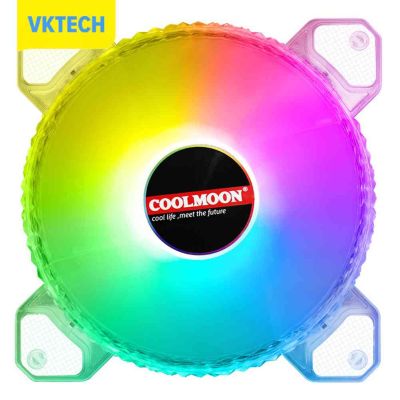 COOLMOON แชสซีสก์ท็อป4Pin 12ซม.,12V CPU ระบายความร้อนออร่า PWM