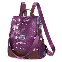 2022 New Female School Backpacks Oxford Waterproof Women Backpack Starry Sky Printing Student School Bags Anti-theft Women Bags