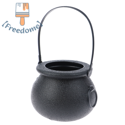 【Freedome】 1pcs Halloween Candy POT cauldron ความแปลกใหม่ฮาโลวีนถังเครื่องประดับแม่มดของเล่น