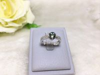 [พร้อมส่ง]แหวนเงินแท้925 พลอยเขียวส่อง Green Sapphire Ring (SR0926)