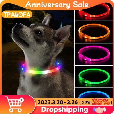 ℗㍿❐ Led Dog Collar Luminous Usb Cat Dog Collar 3 Modes Led Light Glowing Loss Prevention LED Collar For Dogs Pet Dog Accessories