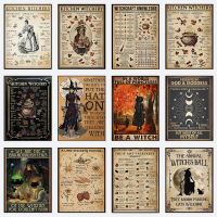 New Halloween Home Decor: Fun Witchcraft &amp; Magic Knowledge HD Canvas Wall Art