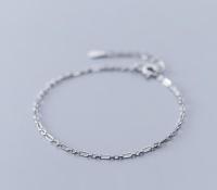 Thin 2MM Authentic REAL. 925 Sterling Silver Fine Jewelry Square ROLO Chain Anklet Bracelet GTLS821