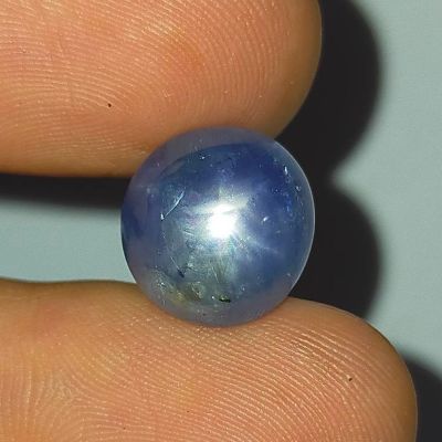 พลอย แซฟไฟร์ ไพลิน นิหร่า ดิบ ธรรมชาติ แท้ ( Unheated Natural Blue Star Sapphire ) 12.82 กะรัต