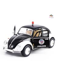 ProudNada Toys ของเล่นเด็กโมเดลรถเหล็กรถตำรวจ เต่าโฟล์คสวาเกน KiNSMART Volkswagen Classical Beetle(1967)