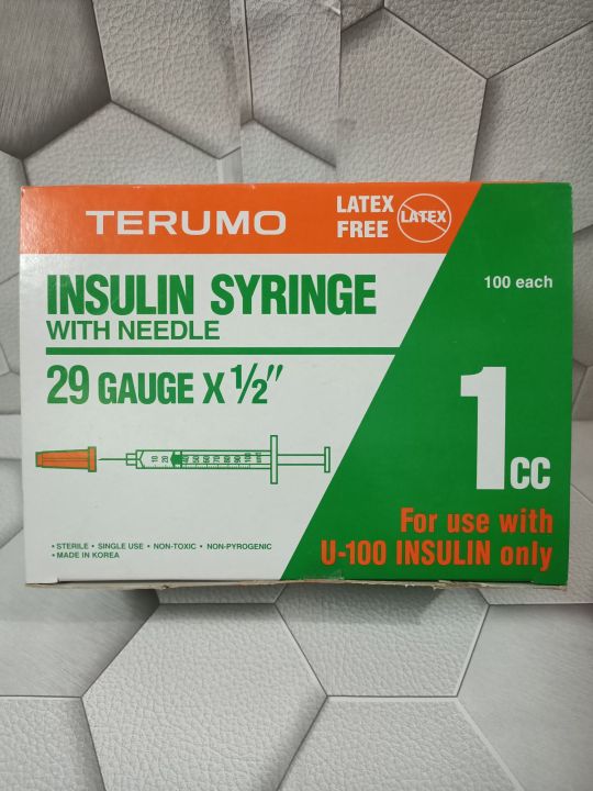 1cc Terumo Insulin Syringe With Needle G29x1 12 100s Lazada Ph 