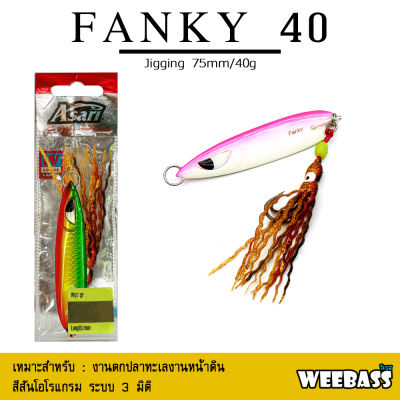 อุปกรณ์ตกปลา ASARI เหยื่อจิ๊กกิ้ง - รุ่น FANKY JIG 40g. เหยื่อจิ๊ก jigging lure